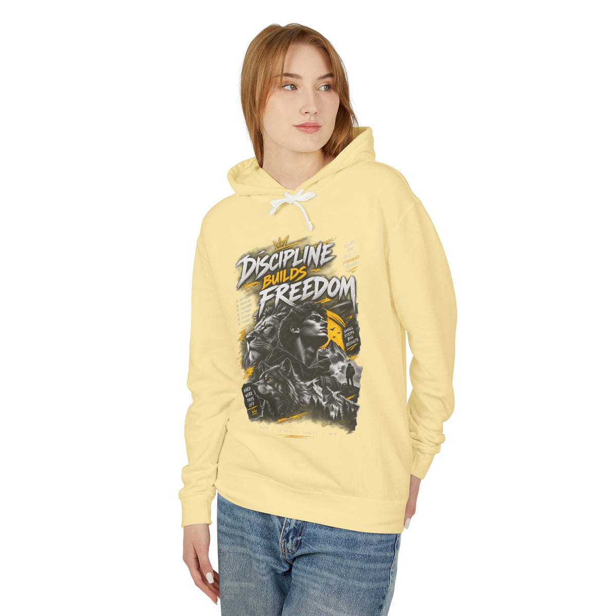 Discipline Builds Freedom Hoodie — Motivational Graphic Sweatshirt