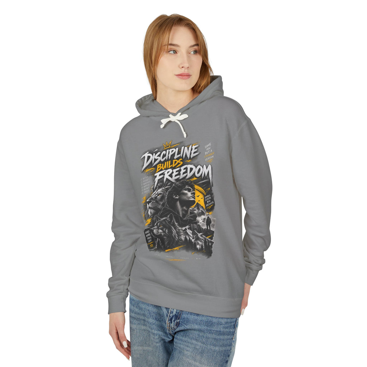 Discipline Builds Freedom Hoodie — Motivational Graphic Sweatshirt