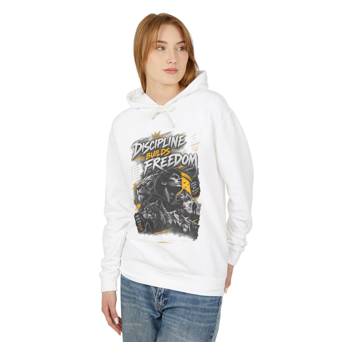 Discipline Builds Freedom Hoodie — Motivational Graphic Sweatshirt
