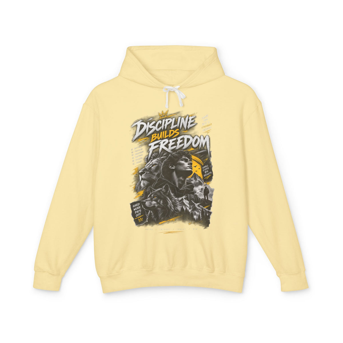 Discipline Builds Freedom Hoodie — Motivational Graphic Sweatshirt