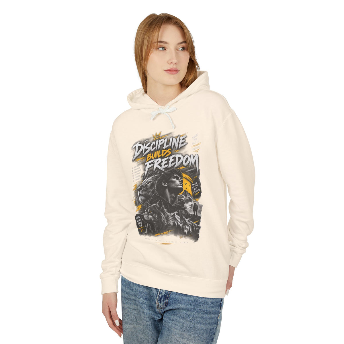 Discipline Builds Freedom Hoodie — Motivational Graphic Sweatshirt