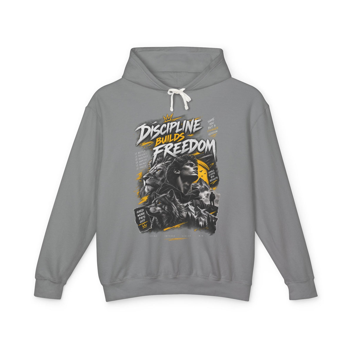 Discipline Builds Freedom Hoodie — Motivational Graphic Sweatshirt