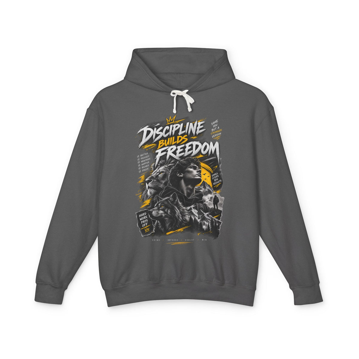 Discipline Builds Freedom Hoodie — Motivational Graphic Sweatshirt