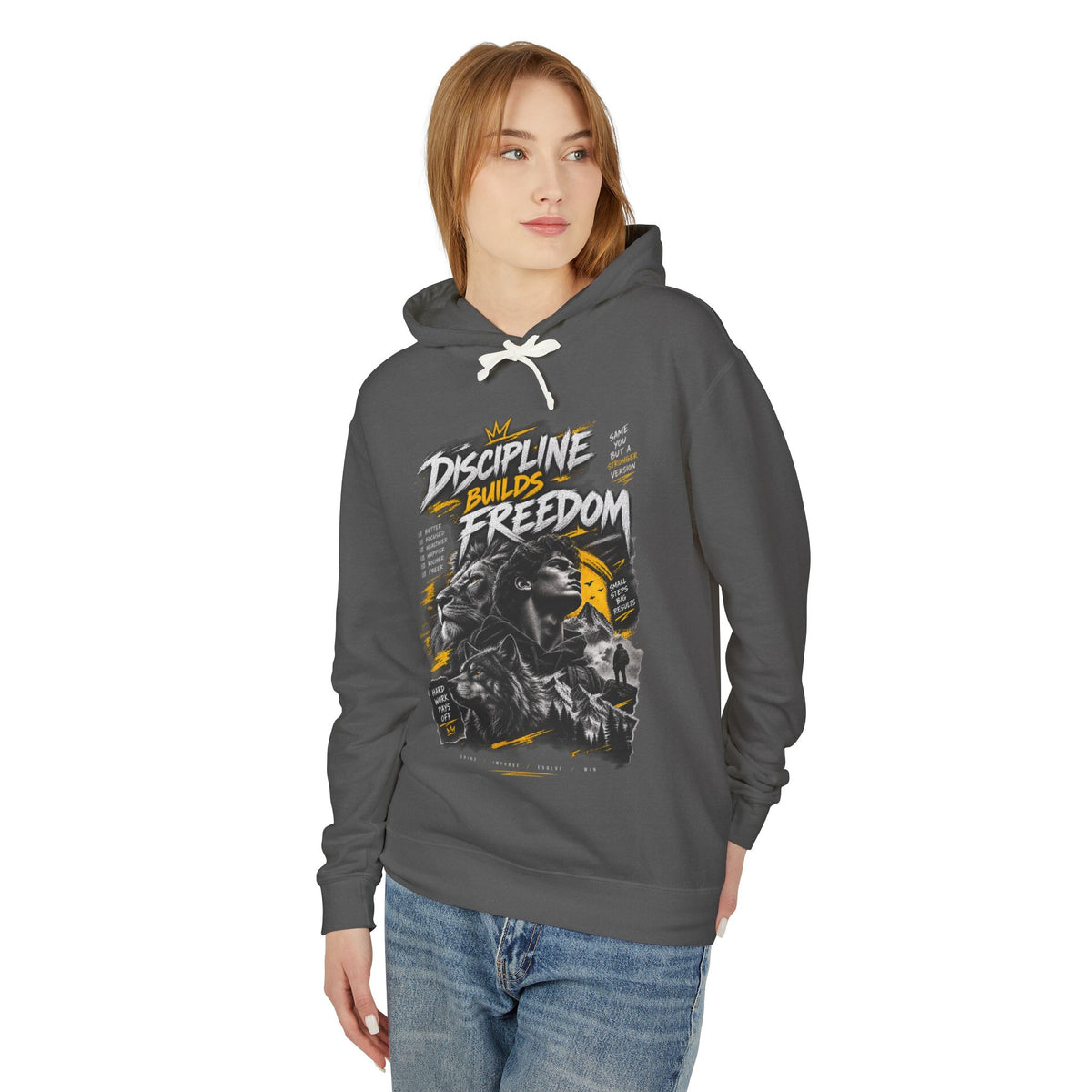Discipline Builds Freedom Hoodie — Motivational Graphic Sweatshirt