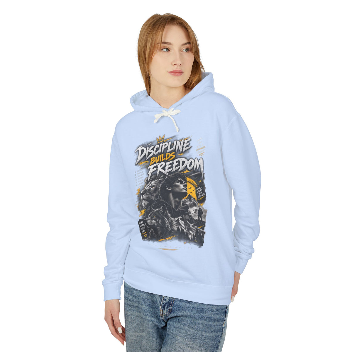 Discipline Builds Freedom Hoodie — Motivational Graphic Sweatshirt